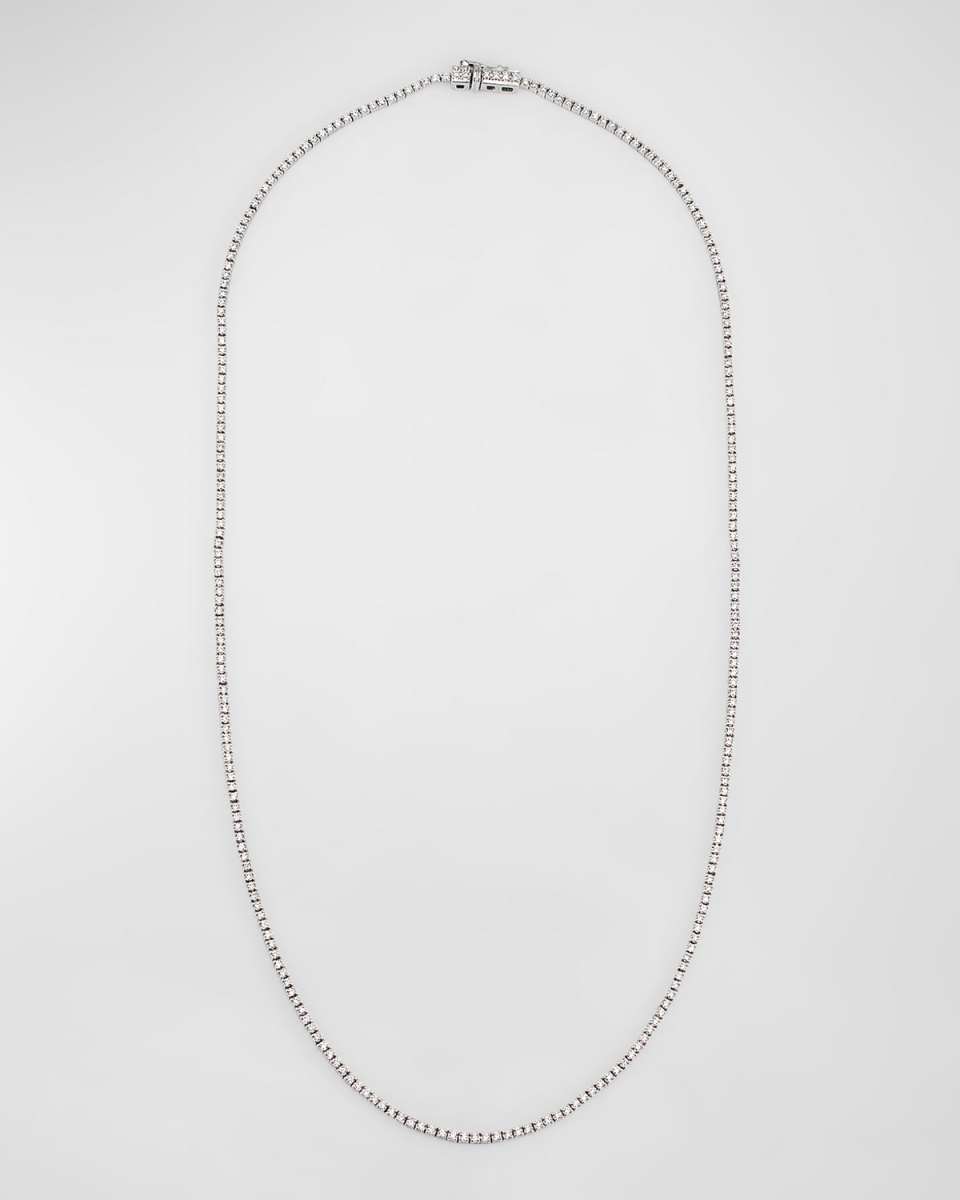 Diamond Skinny Tennis Necklace